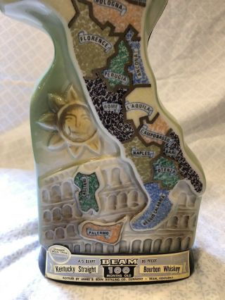 Vintage 1972 Jim Beam Boy ' s Town of Italy Whiskey Bottle Decanter 2