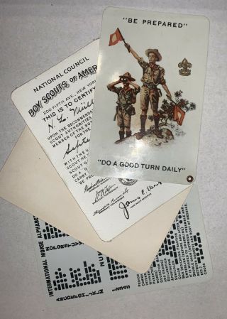 Boy Scout Mebership Card 1917 Rare