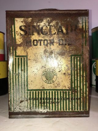 Antique Extremely Rare Sinclair Motor Oil 1 Gal Motor Oil Can Gas Station