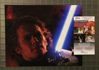 Hayden Christensen Signed 8x10 Star Wars Photo Jsa Darth Vader Anakin Skywalker