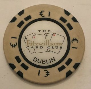 €1 Chip From The Fitzwilliam Card Club & Casino In Dublin,  Ireland