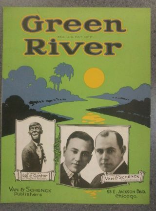 Green River Soda Sheet Music 1920 Prohibition Soft Drink Jingle By Eddie Cantor