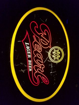 True Vintage Pearl Xxx Lager Beer Sign Lighted San Antonio Texas Breweriana Bar