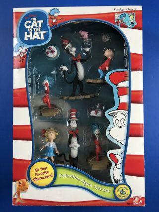 Dr Seuss The Cat In The Hat Collectible Figure Gift Set Nib