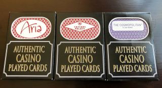 Las Vegas Casino Playing Cards - - From Caesars Palace,  Cosmopolitan & Aria