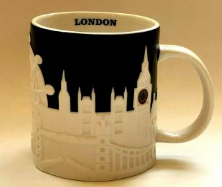 Starbucks London Relief Mug England Big Ben Tower Bridge Skyline 2
