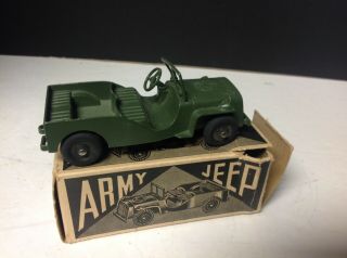 Army Tootsietoy Jeep Vintage