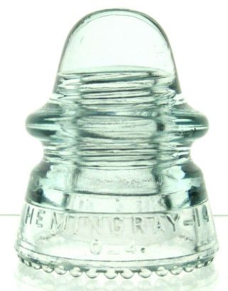 Cd 160 Ice Aqua Hemingray - 14 Antique Glass Telegraph Insulator Baby Signal