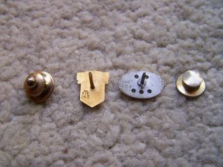 2 Chevron/Texaco (5 Stone) & Chevron Gas & Oil 14K Gold Service Award Pins. 5