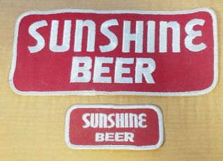 Nos Sunshine Brewery Beer Large Back & Arm Jacket Patch Reading Pa Estate
