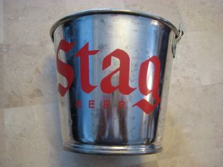 Vintage Metal Stag Beer Pail Ice Bucket St.  Louis,  Mo.  5 1/2 "