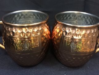 Set Of 2 (two) Ketel One Vodka Copper Moscow Mule Mug Cup Ketel One