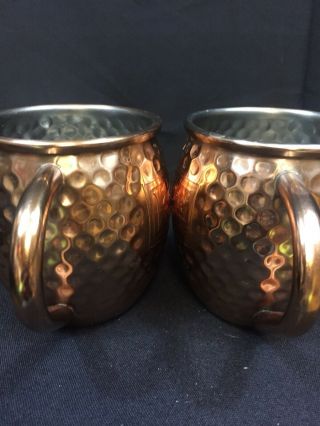 Set of 2 (Two) KETEL ONE VODKA COPPER MOSCOW MULE MUG CUP Ketel One 6