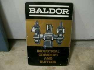 Vintage Baldor Electric Motors And Grinders Tin Sign 2 Sided Advertisement