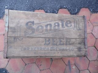 Senate Chr.  Heurich Brewing Co Washington Dc Wooden Beer Crate Box Case 46