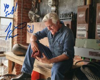 Jay Leno Hand Signed 8x10 Color Photo Great Pose In The Garage To Scott