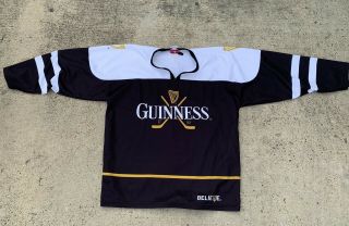 Guinness Irish Stout Beer Ice Hockey Jersey Size L Men