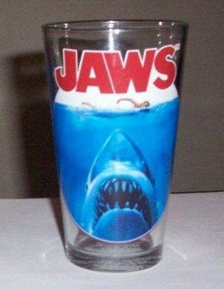 Jaws Shark Movie 16 Oz Pint Tumbler Drinking Beer Glass 5 3/4 " Tall