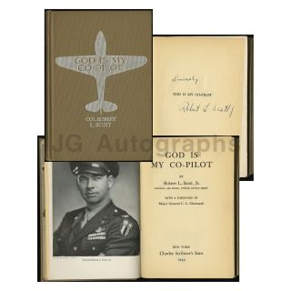 Robert Lee Scott Jr.  " God Is My Co - Pilot " - Signed Book,  Wwii Flying Tigers Ace