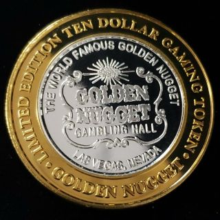 1994 Cc Golden Nugget Casino.  999 Silver Strike $10 Gambling Hall Token 5gnc9470