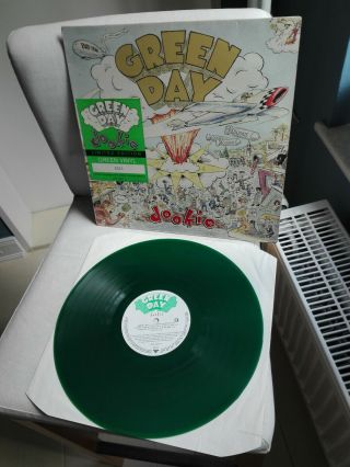 Green Day Lim.  Num.  First Edition Green Vinyl Lp Dookie (1994) Ernie