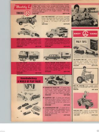 1966 Paper Ad Buddy L Toy Coca Cola Truck Us Mail Travel Trailer Andy Gard