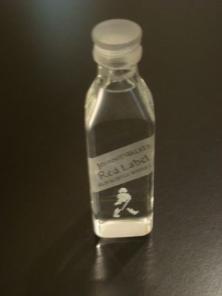 JOHNNIE WALKER rare authentic solid glass miniature bottle 2