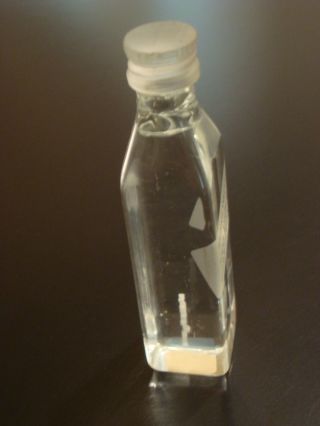 JOHNNIE WALKER rare authentic solid glass miniature bottle 3