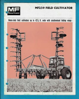 Massey Ferguson Mf259 Field Cultivator 4 Page Brochure