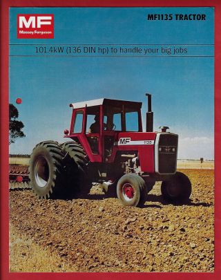 Massey Ferguson Mf1135 Tractor 8 Page Brochure