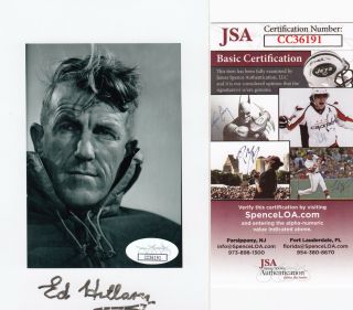 Sir Edmund Hillary 1st To Summit Mount Everest Jsa Signed 4x6 Photo Autographed