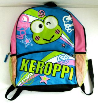 Rare Vintage Sanrio Keroppi Backpack 2009 Blue Green Pink Rn 97208 Fabny Fab