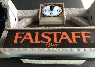 Vintage Falstaff Beer Clock/Sign Man Woman Cave Bar Advertising Box 2