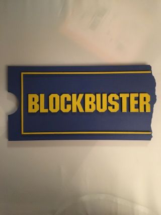 Blockbuster Video Sign Rare 16x8 1/2
