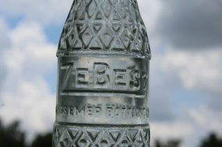 Rare Zebest 6 1/2 Oz Size Bessemer Bottling Co.  Art Deco Bottle Alabama Al
