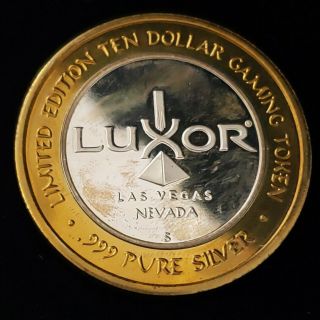 1994 S Luxor Casino.  999 Fine Silver Strike $10 Sphinx and Pyramid Token,  LC9439 2