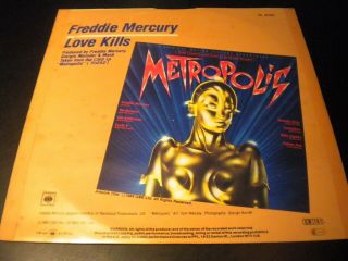 Freddie Mercury - Love Kills - Metropolis - Vinyl Record 12 