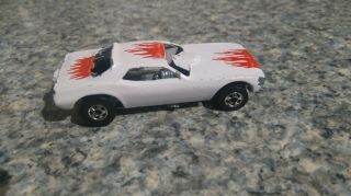 Hot Wheels Mattel Top Eliminator White With Red Flames Made In France