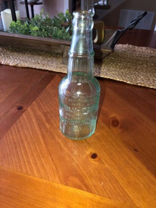 Rare Antique Moly - Pop Bottle Advertising Soda Green Glass Portsmouth Virginia Va