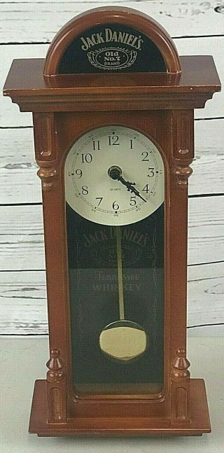 Jack Daniels Old No.  7 Tennessee Whiskey Wood Pendulum Wall Clock 19 " X8 " Rare