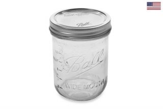 Ball Wide Mouth Pint Canning Mason Jars,  Lids & Bands Clear Glass,  16Oz 24 - Pack 5