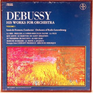 3 Lp Vox Box Debussy For Orchestra 1973 De Froment Svbx - 5127 Ex To Nm