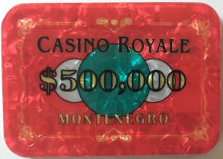 $500,  000 James Bond Casino Royale Poker Plaque