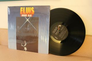 Elvis Presley Moody Blue Black Vinyl Lp Rare Rca Aql1 - 2428 Cover In Shrinkwrap