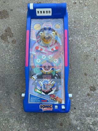 Vintage 1992 Sonic The Hedgehog Tabletop Arcade - Style Pinball Machine Toy