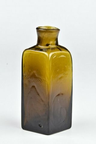 19th Century Stoddard Nh Blown Glass Shoe Blacking Bottle