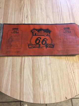 Early Quart Phillips 66 Oil Can Bartlesville Oklahoma Seldom Seen Can Flat Can