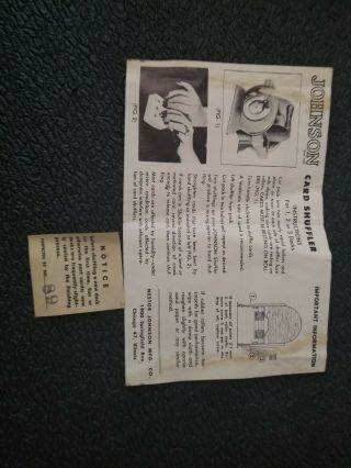 Vintage 1950s Nestor Johnson Card Shuffler - 3