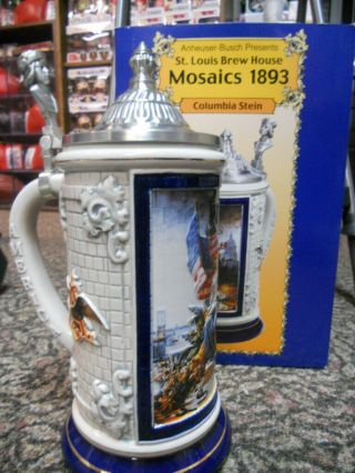 Anheuser Busch St Louis Brew House Mosaics 1893 Columbia Stein