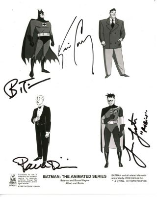 Batman Animated Series Signed 8x10 Photo X4 Kevin Conroy Loren Lester Paul Dini